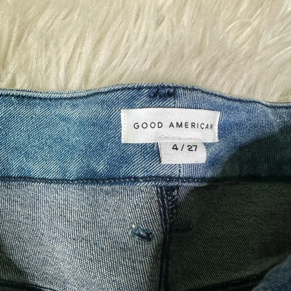 NWOT Good American x Anthropologie  Good Straight‎ High-Rise split pocket Jeans